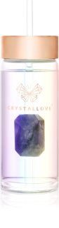 Crystallove Straw Water Bottle sticlă pentru apă cu pai