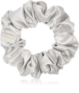 Crystallove Silk Scrunchie chouchou en soie Silver 1 pcs