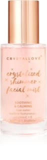 Crystallove Rose Quartz Shimmer Facial Mist pleťová hmla pre rozjasnenie pleti 100 ml