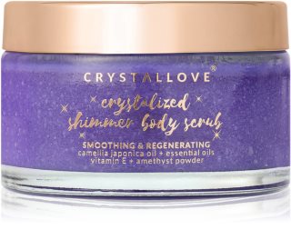 Crystallove Amethyst Shimmer Body Scrub Scrub σώματος αστραφτερό 200 γρ