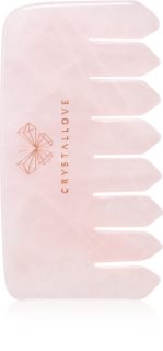 Crystallove Rose Quartz Comb accessoire de massage pour cheveux et corps 1 pcs