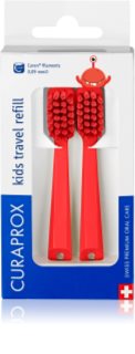 Curaprox Kids Travel refill spare heads for toothbrushes Red 2 pc