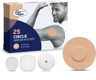 CureTape® Sensor Patches Circle Classic pansements protecteurs rond coloration Beige 25 pcs
