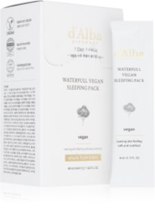 d'Alba Waterfull Vegan Sleeping Pack soothing hydrating mask night 4x12 ml