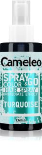 Delia Cosmetics Cameleo Spray & Go Värviv juukselakk varjund Turquoise 150 ml
