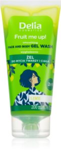 Delia Cosmetics FRUIT ME UP! измиващ гел за лице и тяло Lime 200 мл.