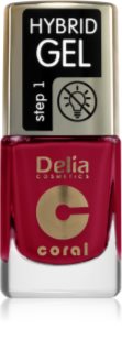 Delia Cosmetics Coral Nail Enamel Hybrid Gel Gel neglelak Skygge 103 Juicy Raspberry 11 ml