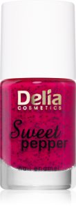 Delia Cosmetics Sweet Pepper Black Particles lac de unghii