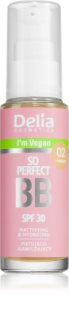 Delia Cosmetics BB So Perfect mattapinnan antava BB-voide kosteuttava vaikutus