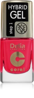 Delia Cosmetics Coral Nail Enamel Hybrid Gel τζελ βερνίκι νυχιών απόχρωση 148 11 ml