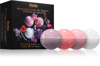 Delia Cosmetics Fizzing Bath Bombs Floral Mix gift set for the bath 4x100 g