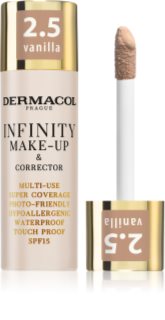 Dermacol Infinity fond de ten cu acoperire ridicată SPF 15 culoare 2.5 Vanilla 20 g