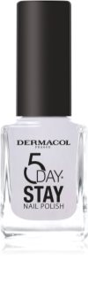 Dermacol 5 Day Stay vernis à ongles longue tenue teinte 59 Mermaid White 11 ml
