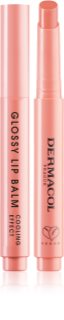 Dermacol Beauty Stick Glossy Lip Balm cuidado labial com brilho com efeito resfrescante fragrâncias 03 Peach 2.2 g