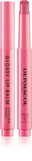 Dermacol Beauty Stick Glossy Lip Balm cuidado labial com brilho com efeito resfrescante fragrâncias 04 Lychee 2.2 g