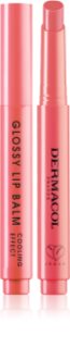 Dermacol Beauty Stick Glossy Lip Balm cuidado labial com brilho com efeito resfrescante fragrâncias 05 Strawberry 2.2 g