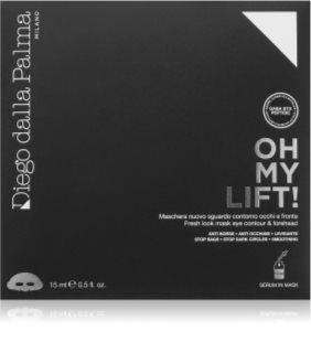 Diego dalla Palma Oh My Lift! Fresh Look Mask Eye Contour&Forehead стягаща платнена маска за контурите на лицето 15 мл.