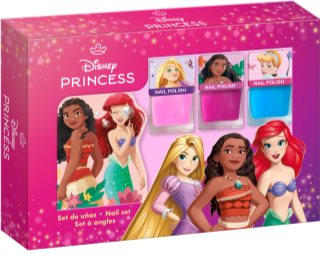 Disney Princess Nail Set nail polish set for children 3y+ Pink, Blue, Pink 3x4.5 ml