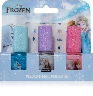 Disney Frozen Peel-off Nail Polish Set körömlakk szett gyermekeknek Blue, White, Pink 3x5 ml