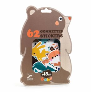 DJECO Forest Animals Baby Stickers nalepke 18m+ 62 kos