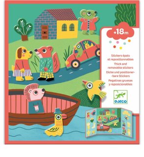 DJECO Thick Removable Stickers Animals Aufkleber 12m+ 1 St.