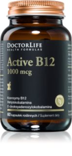 Doctor Life Active B12 1000 mcg kapsułki na wsparcie prawidłowego tworzenia czerwonych krwinek i hemoglobiny 60 caps.