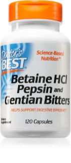 Doctor's Best Betaine HCL Pepsin & Gentian Bitters kapsułki na poprawę trawienia 120 caps.