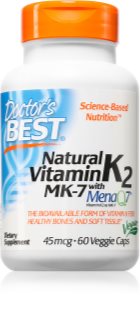 Doctor's Best Natural Vitamin K2 MK-7 kapsułki wspomaga prawidłowe funkcjonowanie chrząstek i kości 60 caps.