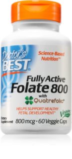 Doctor's Best Fully Active Folate 800 kapsułki z kwasem foliowym 60 caps.