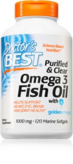 Doctor's Best Purified & Clear Omega 3 Fish Oil kapsułki miękkie z esencjalnymi kwasami tłuszczowymi 120 caps.