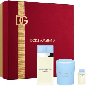 Dolce&Gabbana Light Blue EDT Trio Gift Set With Candle zestaw upominkowy dla kobiet
