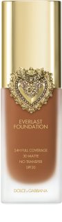 Dolce&Gabbana Flawless Everlast Foundation hosszantartó, intenzíven fedő alapozó SPF 20 árnyalat 29W MEDIUM DEEP 27 ml
