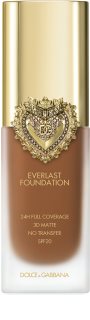 Dolce&Gabbana Flawless Everlast Foundation intensives, deckendes Make up mit langanhaltendem Effekt SPF 20 Farbton 30N Medium Deep 27 ml