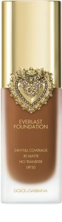 Dolce&Gabbana Flawless Everlast Foundation hosszantartó, intenzíven fedő alapozó SPF 20 árnyalat 32W MEDIUM DEEP 27 ml