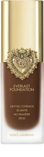 Dolce&Gabbana Flawless Everlast Foundation hosszantartó, intenzíven fedő alapozó SPF 20 árnyalat 38C DEEP 27 ml