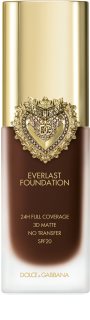 Dolce&Gabbana Flawless Everlast Foundation hosszantartó, intenzíven fedő alapozó SPF 20 árnyalat 40C DEEP 27 ml
