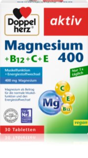Doppelherz Magnesium 400 + B12 + C + E Tabletten trägt zur normalen Funktion des Nervensystems bei 70 g
