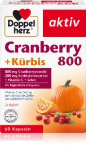 Doppelherz Cranberry 800 + Kürbis Kapseln zur Unterstützung des Immunsystems 94 g