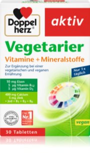 Doppelherz Vegetarier Vitamine + Mineralstoffe Tabletten zur Unterstützung des Energiestoffwechsels