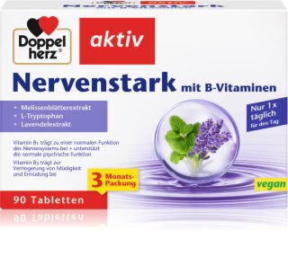 Doppelherz Nervenstark + Vitamin B Tabletten zur Unterstützung des Nervensystems 102 g