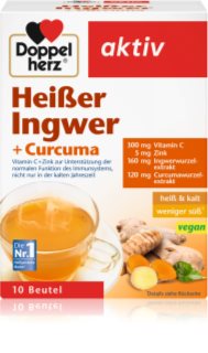 Doppelherz Heißer Ingwer + Curcuma Sackerl zur Unterstützung des Immunsystems 10 St.