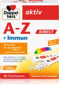 Doppelherz A-Z Direct + Immune Säckchen für eine normale Funktionsweise des Immunsystems und den Schutz der Zellen vor oxidativem Stress 50 g
