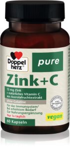 Doppelherz pure Zink + C Kapseln zur Unterstützung des Immunsystems 60 KAP