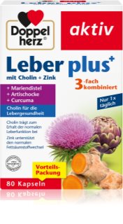 Doppelherz Leber plus mit Cholin + Zink Kapseln zur Unterstützung der Leberfunktion 108 g