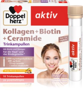 Doppelherz Kollagen + Biotin + Ceramide Ampullen für gesunde Haut und Haare 391 g
