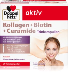 Doppelherz Kollagen + Biotin + Ceramide Ampullen für gesunde Haut und Haare 1154 g
