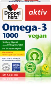Doppelherz Omega - 3 1000 vegan Kapseln für eine normale Herz- und Hirnfunktion