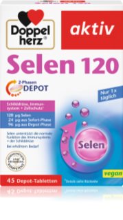 Doppelherz Selen 120 2 Phasen Depot Tabletten zur Unterstützung der Normalen Funktion des Organismus und einem gesunden Zustand der Haare und der Nägel 52 g