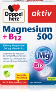 Doppelherz Magnesium 500 + B12 Brausetabletten trägt zur normalen Funktion des Nervensystems bei 118 g