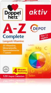 Doppelherz A-Z Depot Complete Long-Term Vitamins Multivitamin- und Mineralkomplex in Tabletten 120 TAB